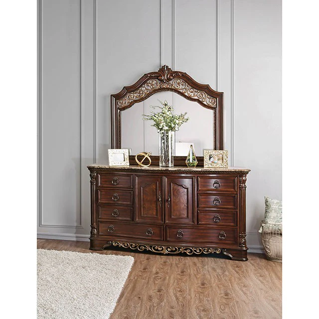 Menodora Brown Cherry Dresser - Image 3