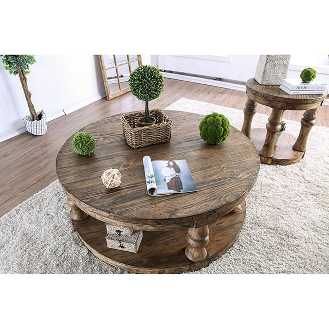 Mika Antique Oak End Table - Image 3