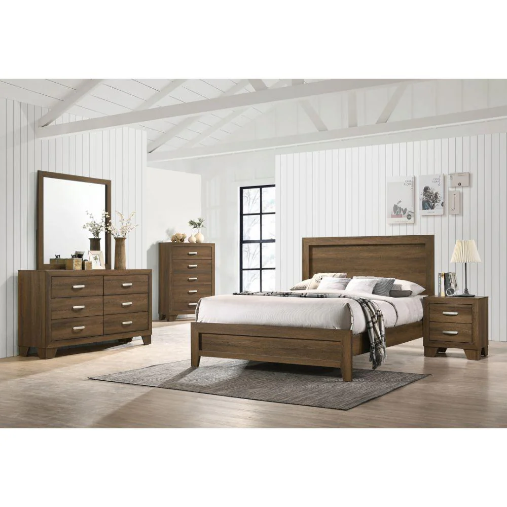 Miquell - Queen Bed - Brown, Light - 84" - Image 2