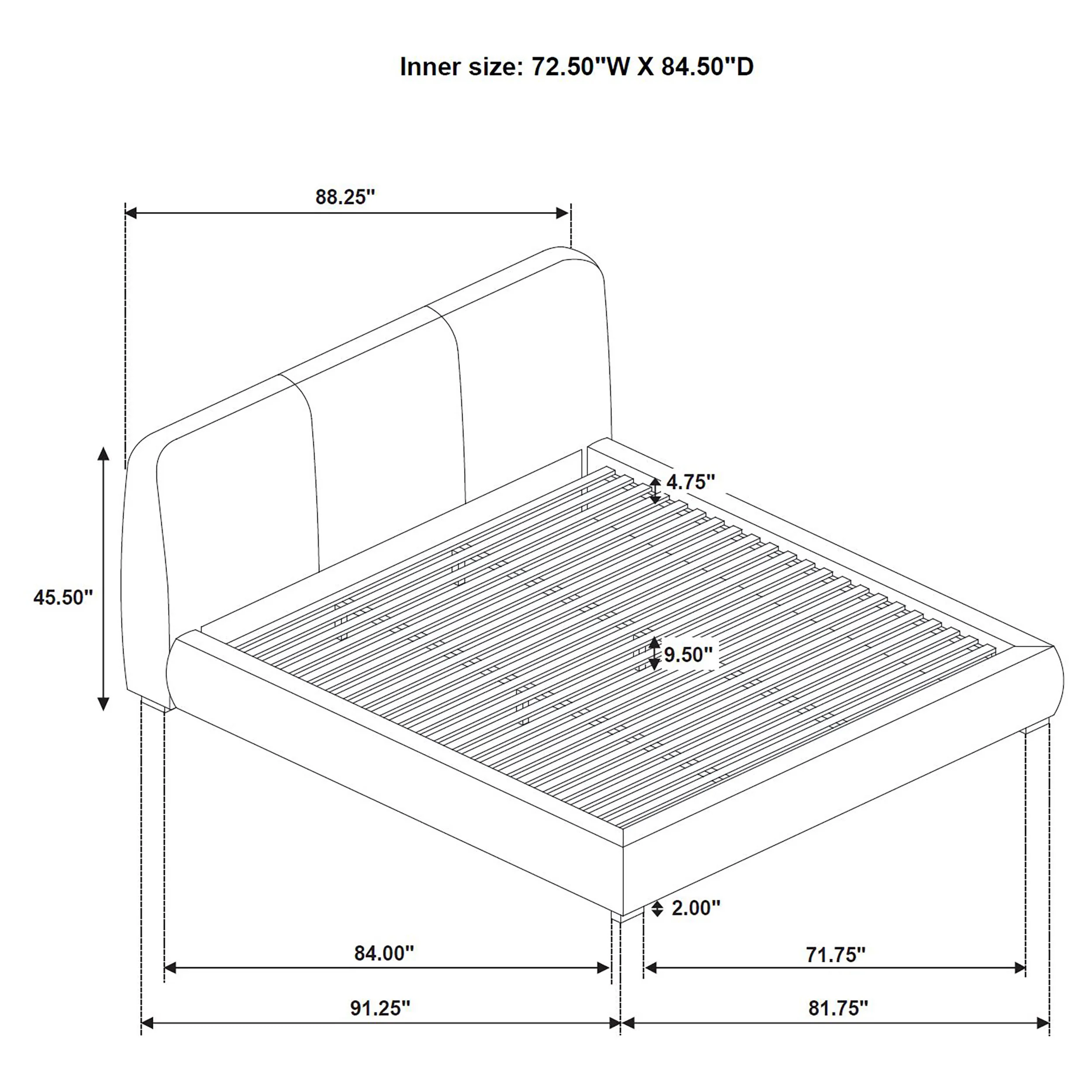 Mokena Panel Platform Bed - Image 48