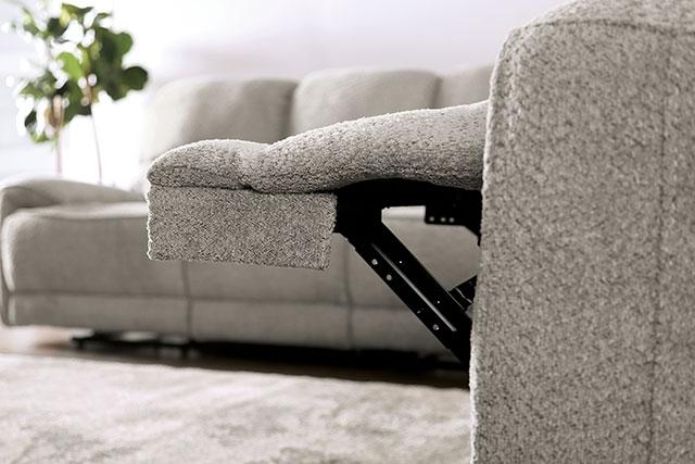 MORCOTE Power Loveseat, Light Gray - Image 5