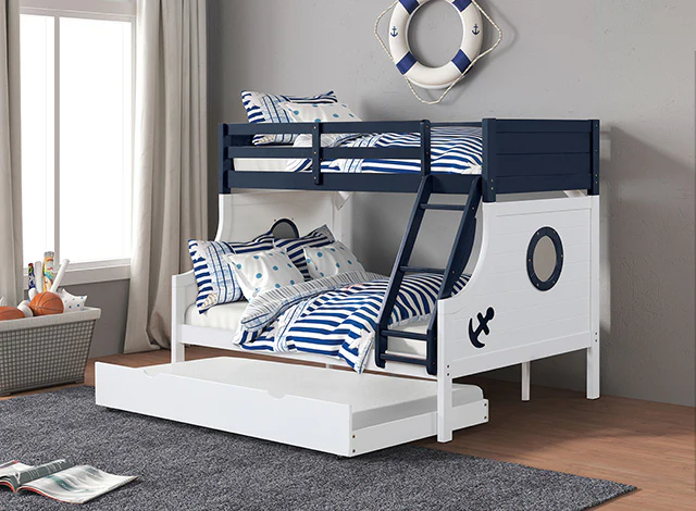Nautia Twin/Full Bunk Bed Black & White - Image 2