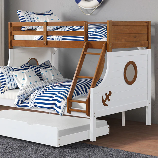 Nautia Twin/Full Bunk Bed Black & White - Image 3