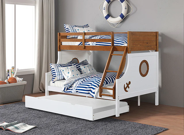 Nautia Twin/Full Bunk Bed Black & White - Image 4