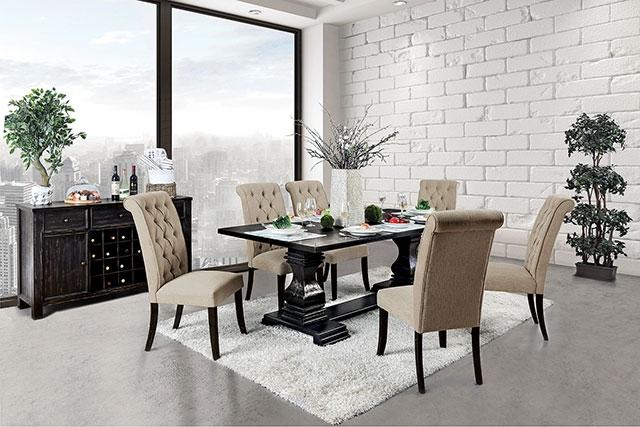 Nerissa Antique Black Dining Table - Image 2