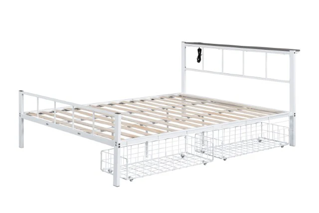 Nicoli Queen Metal Bed With Underbed Storage - Image 5
