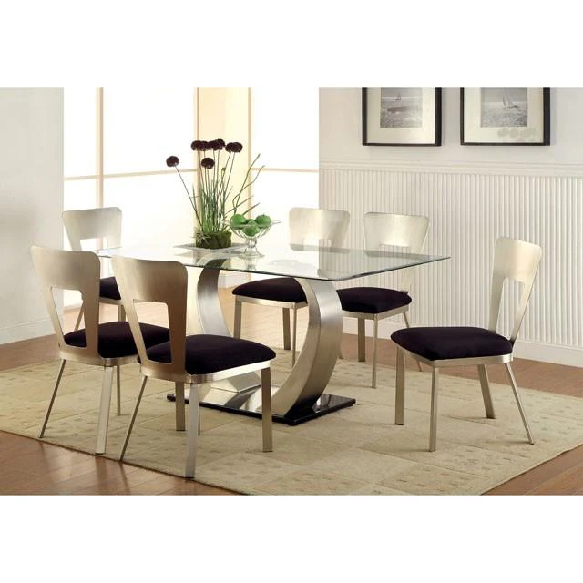 NOVA Silver/Black Side Chair (2/CTN) - Image 2