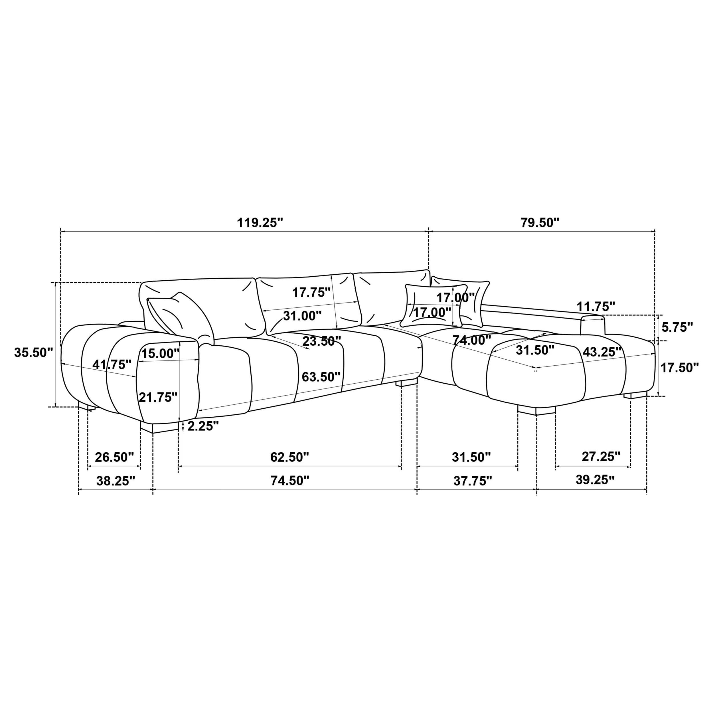 Octavia Sectional Sofa - Image 38