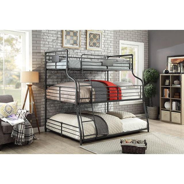 Olga III Sand Black Twin/Full/Queen Bunk Bed - Image 2