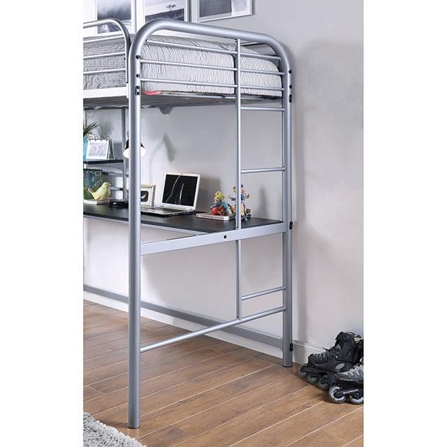 Opal Iii Black & Silver Twin Loft Bed - Image 5