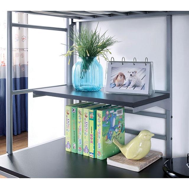 Opal Iii Black & Silver Twin Loft Bed - Image 6