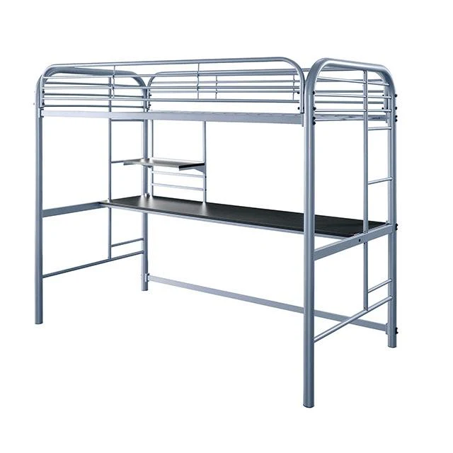 Opal Iii Black & Silver Twin Loft Bed - Image 7