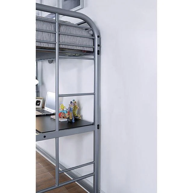 Opal Iii Black & Silver Twin Loft Bed - Image 9