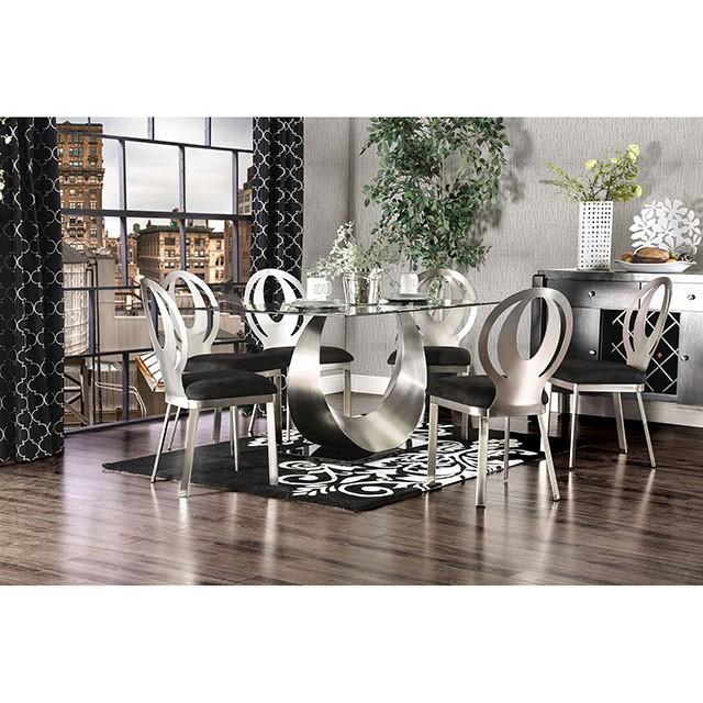 ORLA Silver/Black Dining Table - Image 2