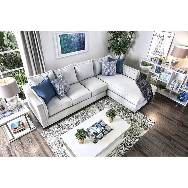 Ornella Light Gray/Blue Sectional - Image 3