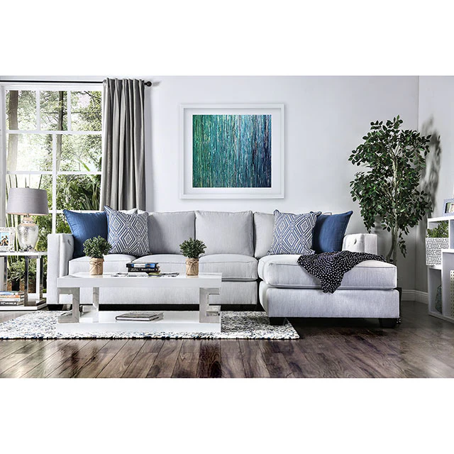 Ornella Light Gray/Blue Sectional - Image 4