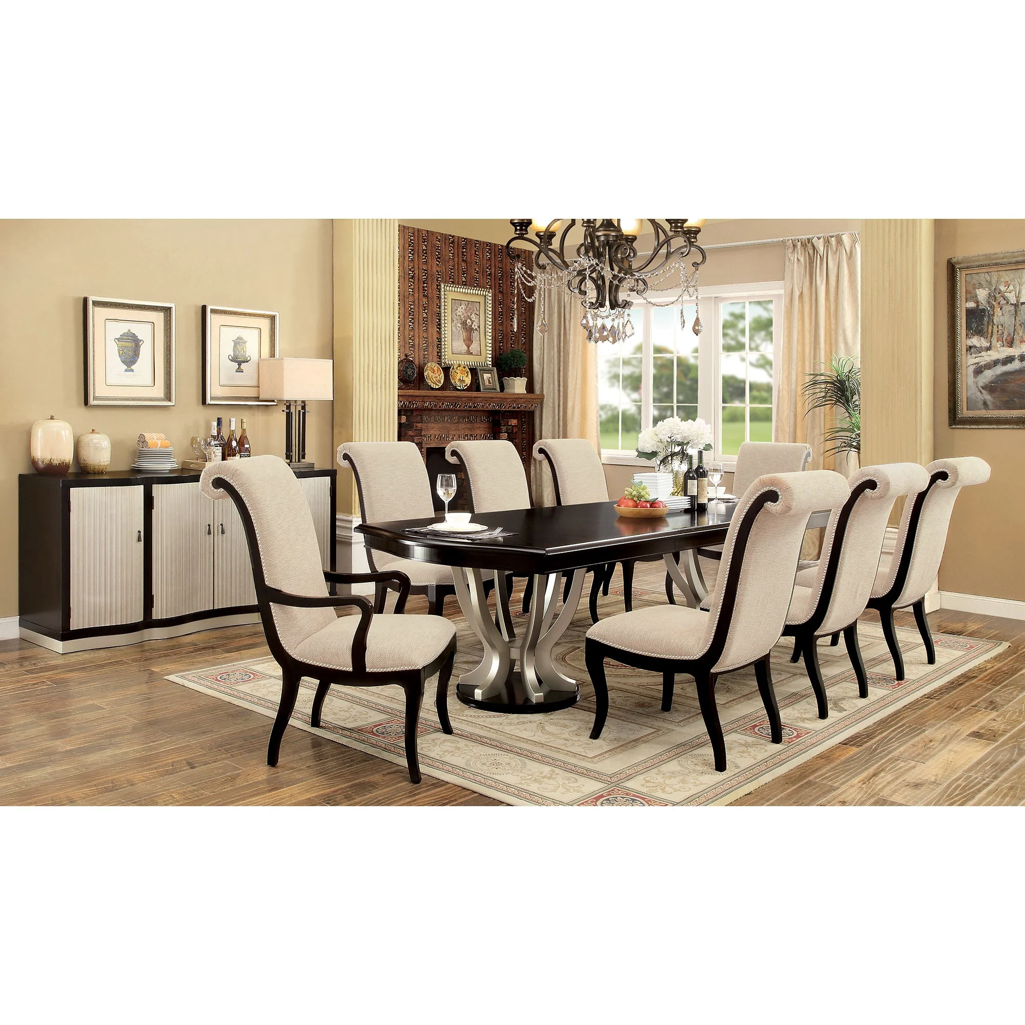 Ornette Espresso/Champagne Dining Table - Image 2