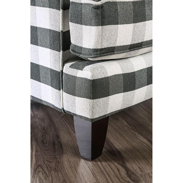 Patricia Ivory/Black Stripe Chair - Image 3