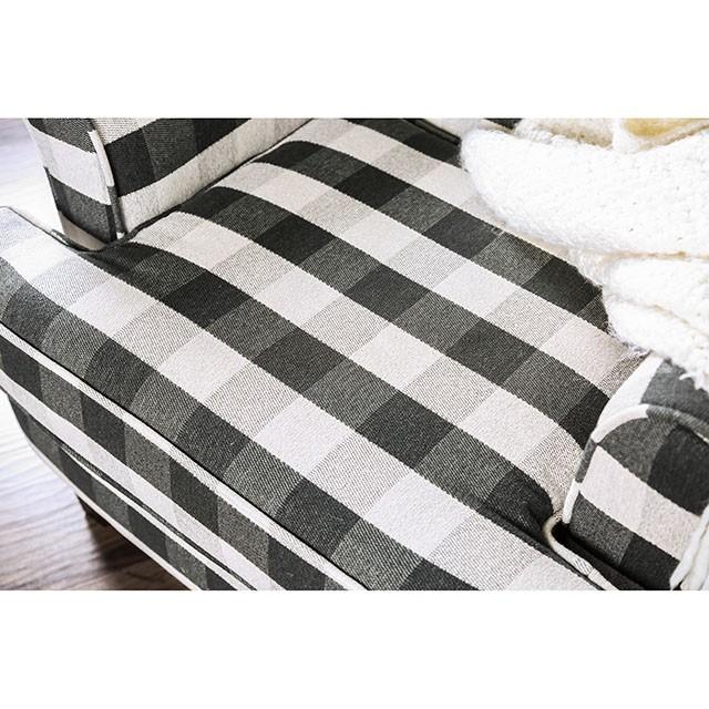 Patricia Ivory/Black Stripe Chair - Image 4
