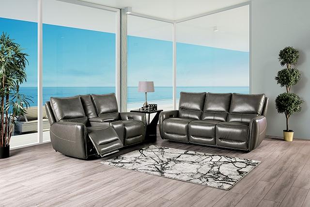 PHINEAS Power Loveseat, Gray - Image 2