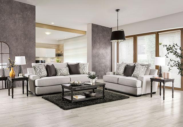 PICOTEE Sofa, Light Gray/Black - Image 2