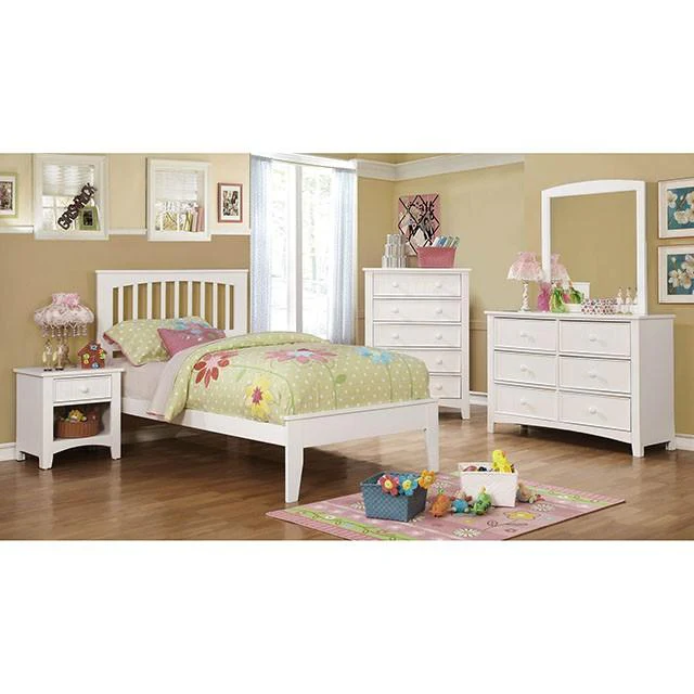 Pine Brook Cherry & White Full Bed - Image 4