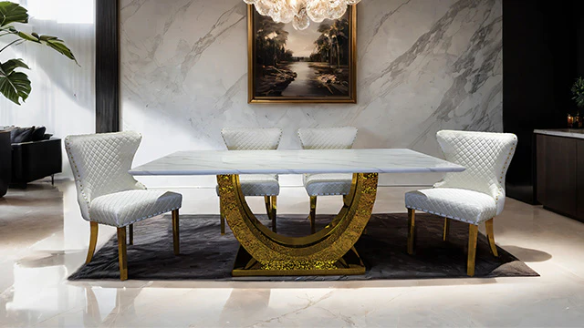 Portanova Gold Chair (2/CTN) - Image 2