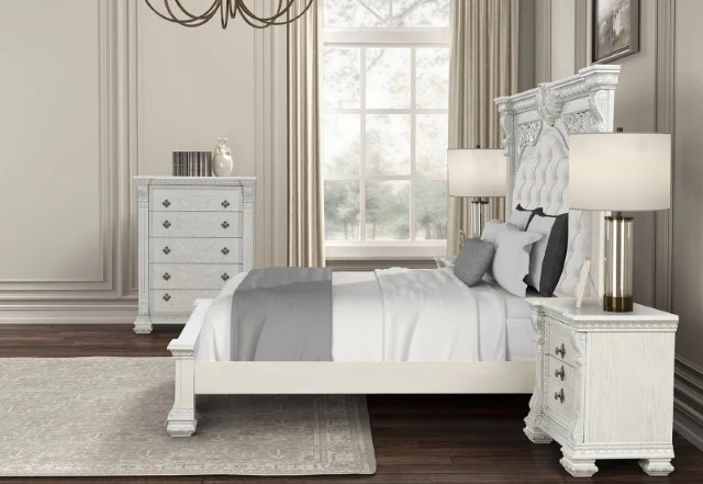 Promenade Bed Dark Brown & White - Image 12