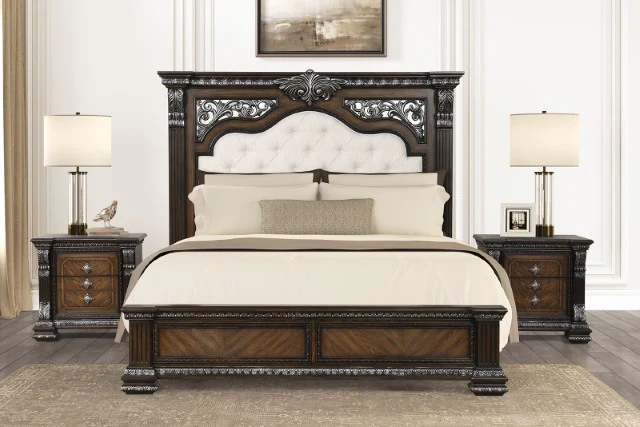 Promenade Bed Dark Brown & White - Image 3