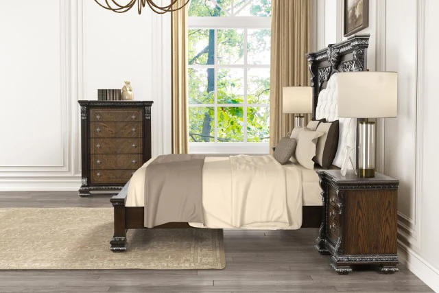 Promenade Bed Dark Brown & White - Image 4