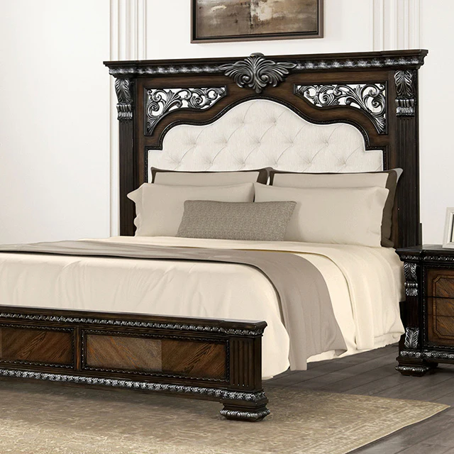 Promenade E.King & Queen Bed Brown & White - Image 5