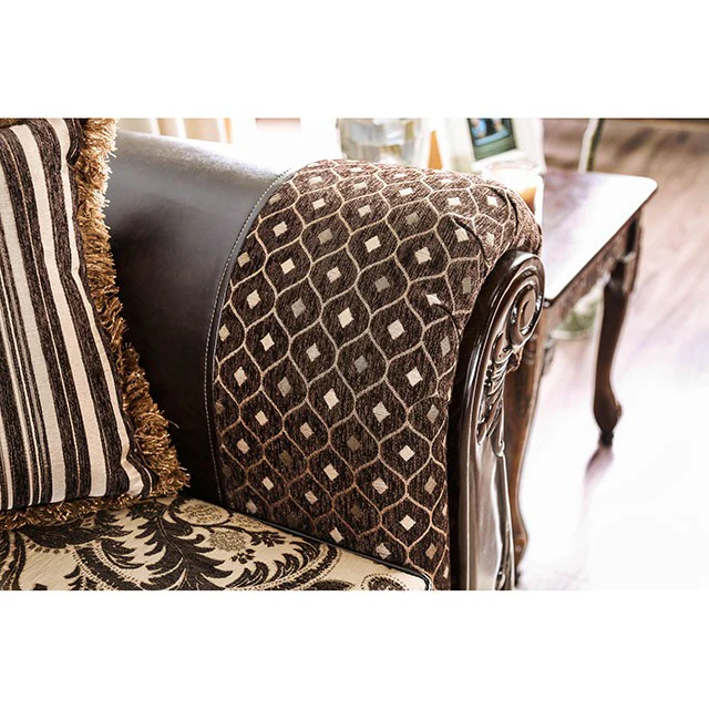 Quirino Light Brown/Dark Brown Love Seat - Image 4