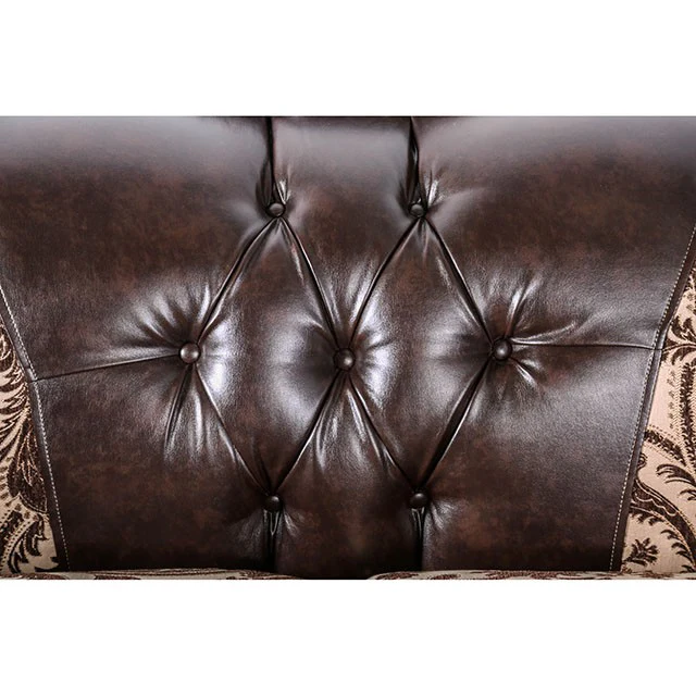 Quirino Light Brown/Dark Brown Love Seat - Image 5