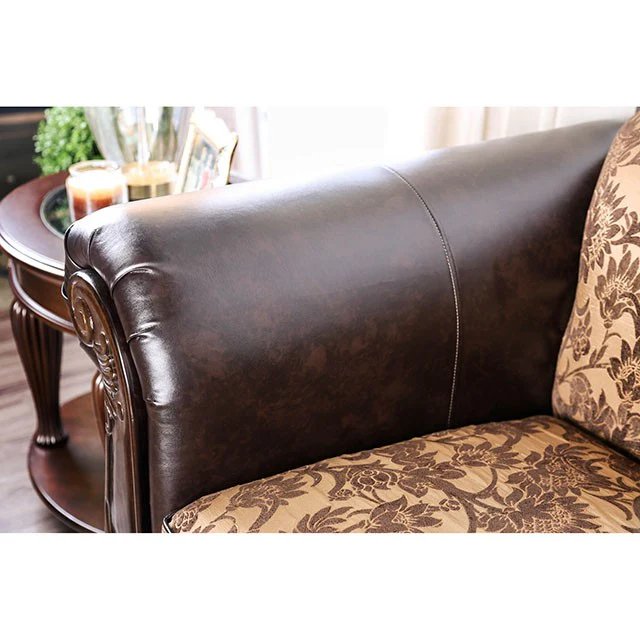 Quirino Tan/Dark Brown Love Seat - Image 4