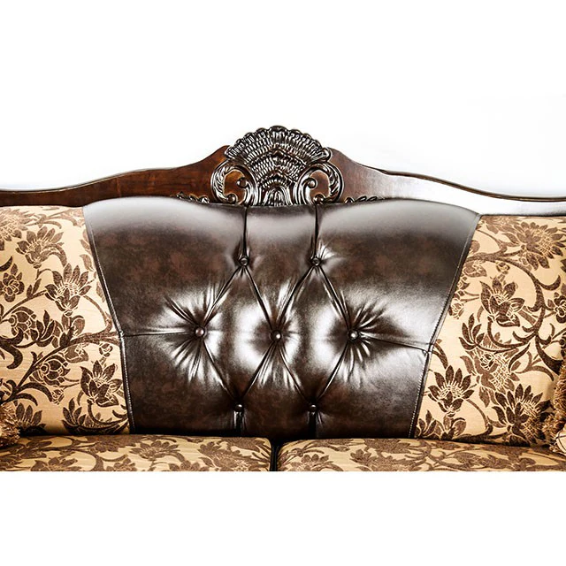 Quirino Tan/Dark Brown Love Seat - Image 5