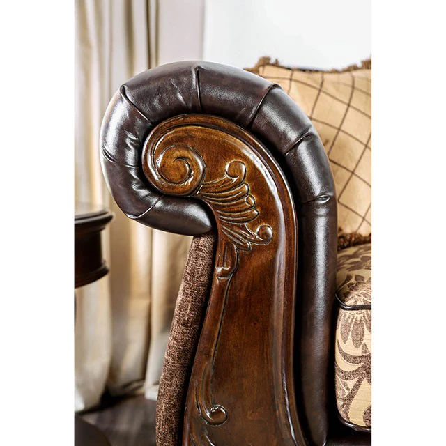 Quirino Tan/Dark Brown Love Seat - Image 6