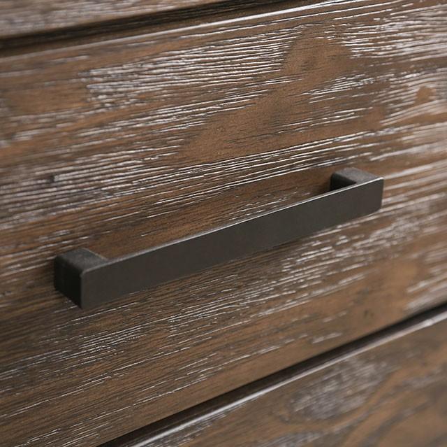 Rexburg Wire-Brushed Rustic Brown Night Stand - Image 3