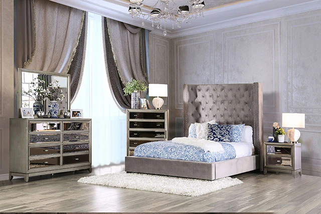 Rosabelle Bed Black, Grey, & Ivory - Image 5
