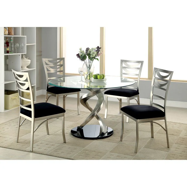 ROXO Silver/Black Side Chair (2/CTN) - Image 3