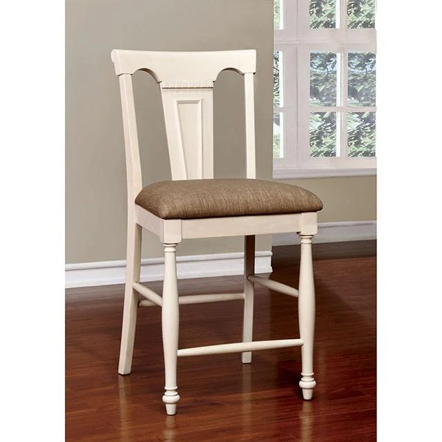 SABRINA Off White/Cherry Ctr.Ht. Chair, Cherry & White (2/CTN) - Image 2