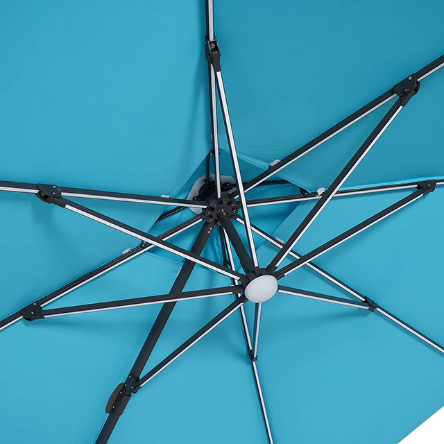 Sano 10 Ft Square Umbrella w/ Double Top w/ LED + 37" Large Base - Image 10