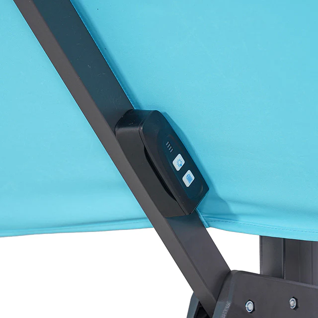 Sano 10 Ft Square Umbrella w/ Double Top w/ LED + 37" Large Base - Image 16