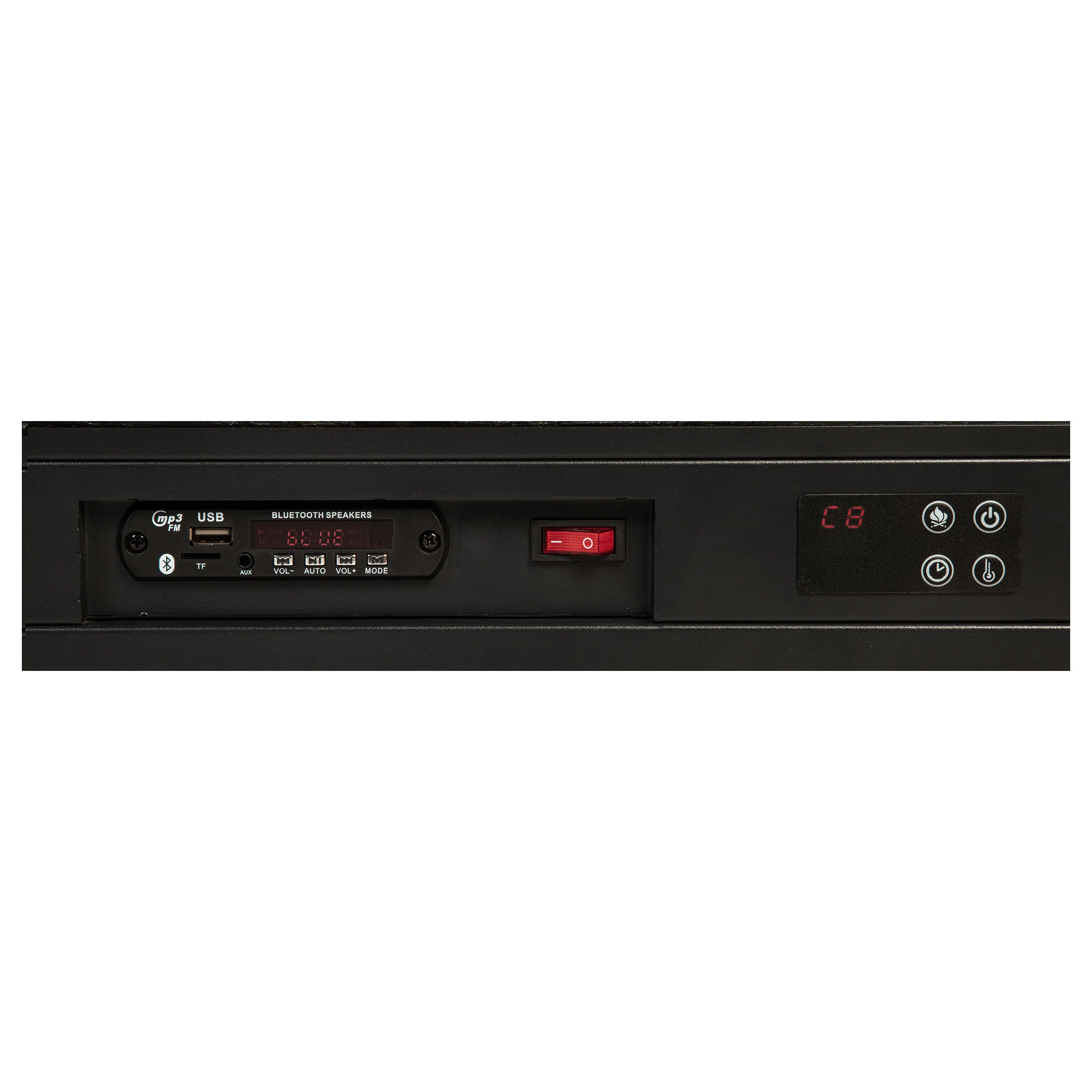 Senna Panel Bed with Bluetooth Speaker and Flame Visualizer - Image 33