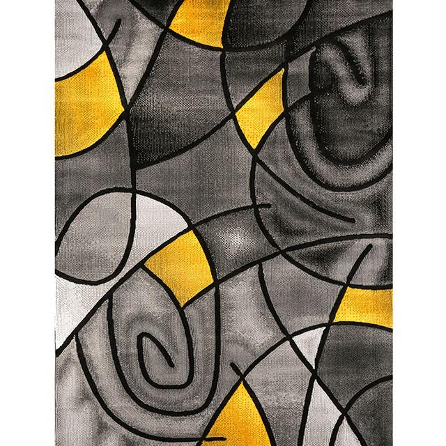 Sivas Charcoal Yellow 5' X 8' Area Rug - Image 2