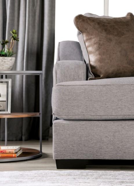 SKYLINE Sofa, Light Gray/Brown - Image 8