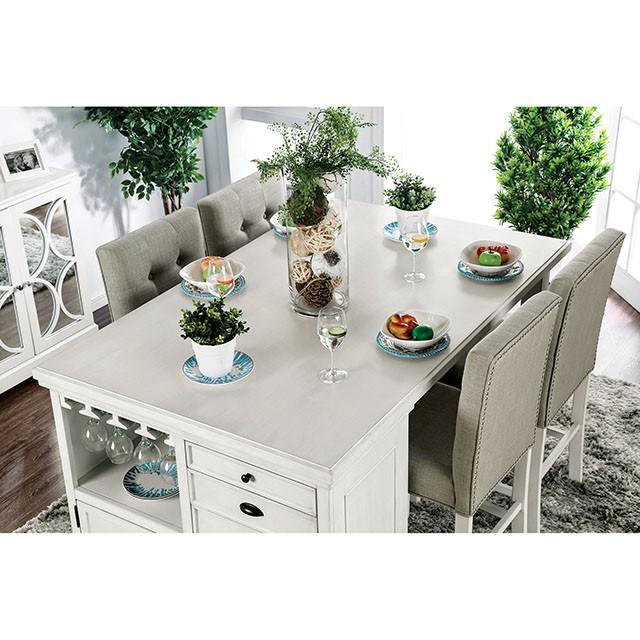 Sutton Antique White Counter Ht. Table - Image 4