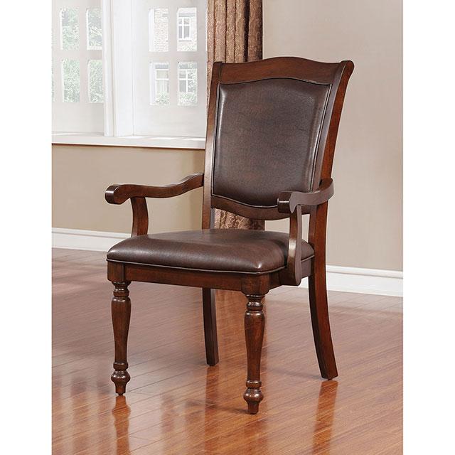 Sylvana Brown Cherry/Espresso Arm Chair (2/CTN) - Image 2