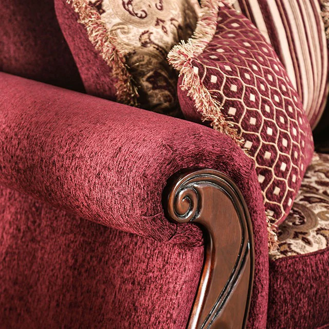TABITHA Wine Love Seat, Wine - Image 6