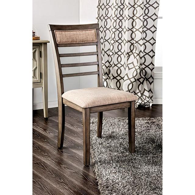 TAYLAH Weathered Gray/Beige 7 Pc. Dining Table Set - Image 4