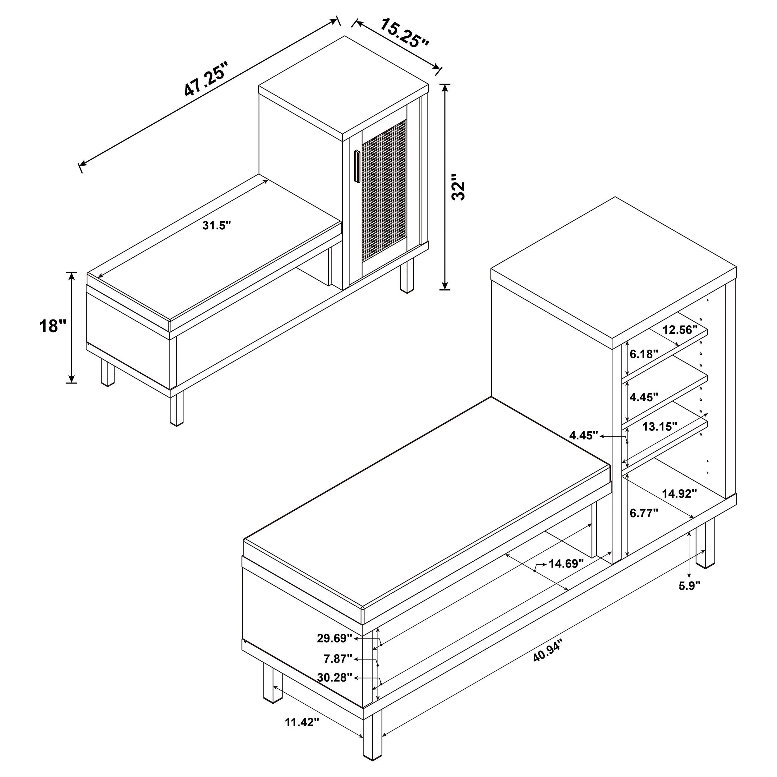 Teller Storage Bench - Image 9